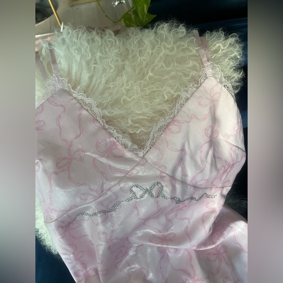 LoveShackFancy x VS Pink Bows Rhinestones Lace Dress XS - Picture 5 of 9